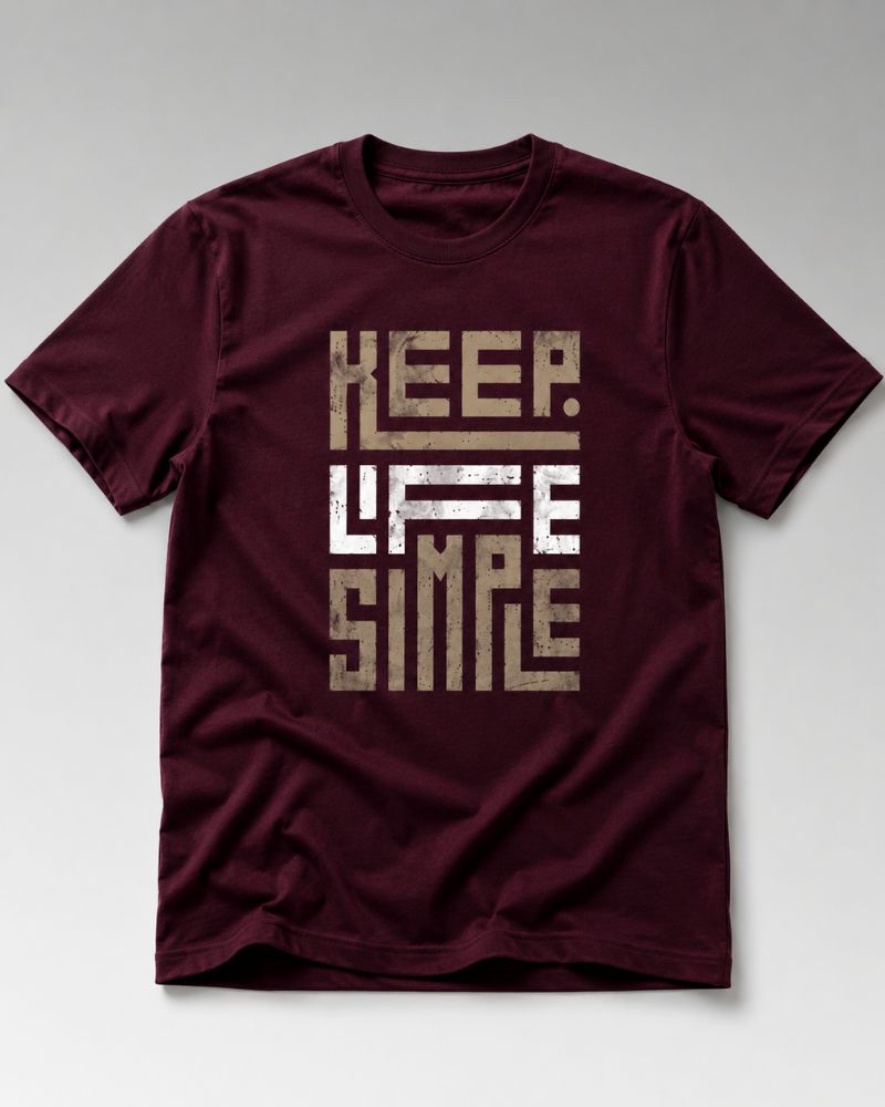 KEEP LIFE SIMPLE Graphic Tee for Men | 100% Cotton