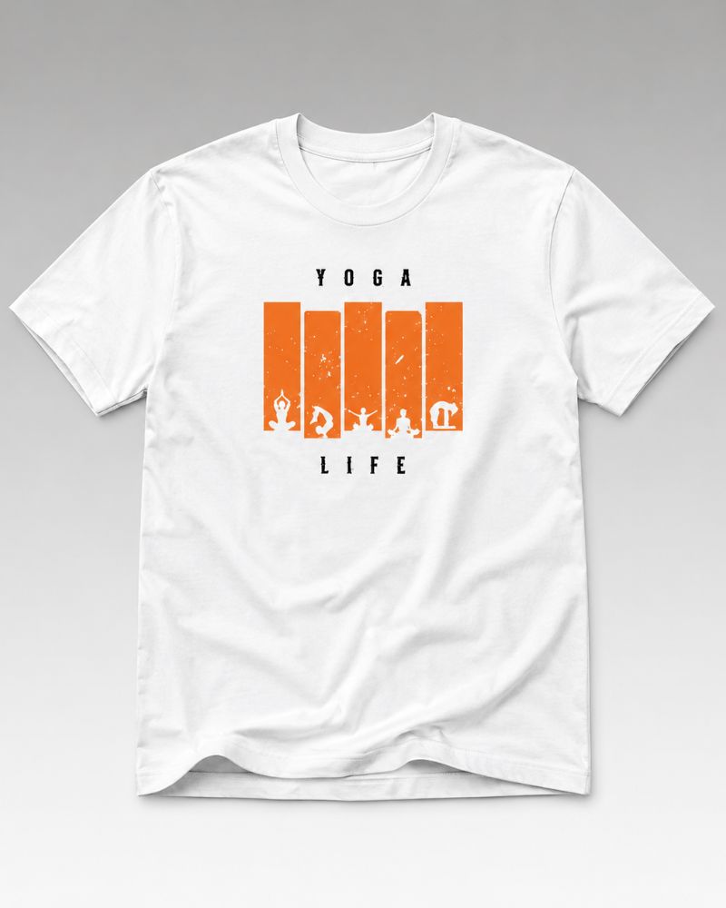 YOGA LIFE Graphic Tee for Men | 100% Cotton