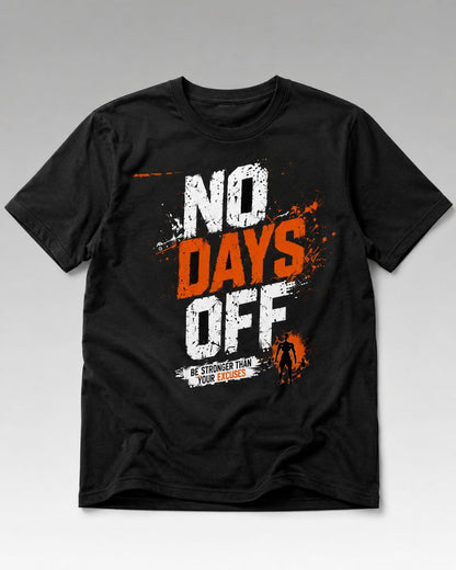NO DAYS OFF Graphic Tee for Men | 100% Cotton