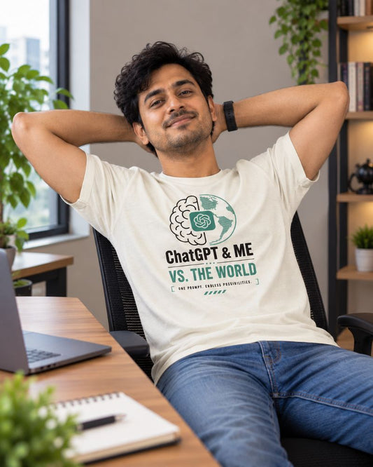 ChatGPT & Me Graphic Tee for Men | 100% Cotton