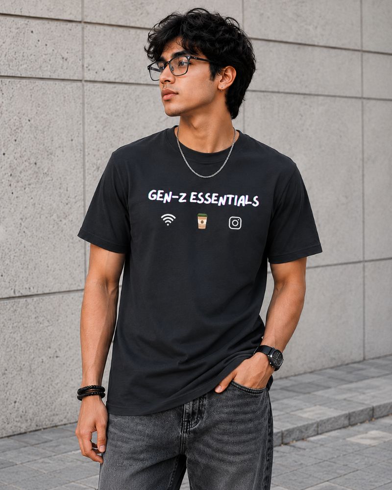 GEN-Z ESSENTIALS Graphic Tee for Men | 100% Cotton