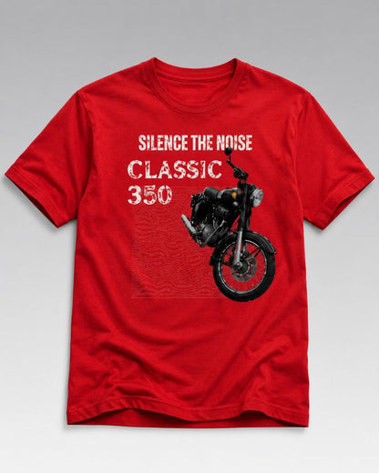 SILENCE THE NOISE Classic 350 Graphic Tee for Men | 100% Cotton