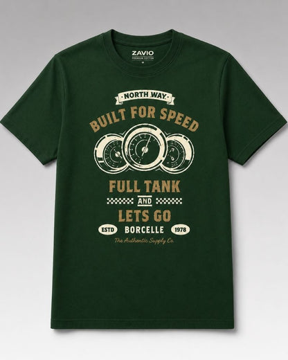 BUILT FOR SPEED Graphic Tee for Men | 100% Cotton