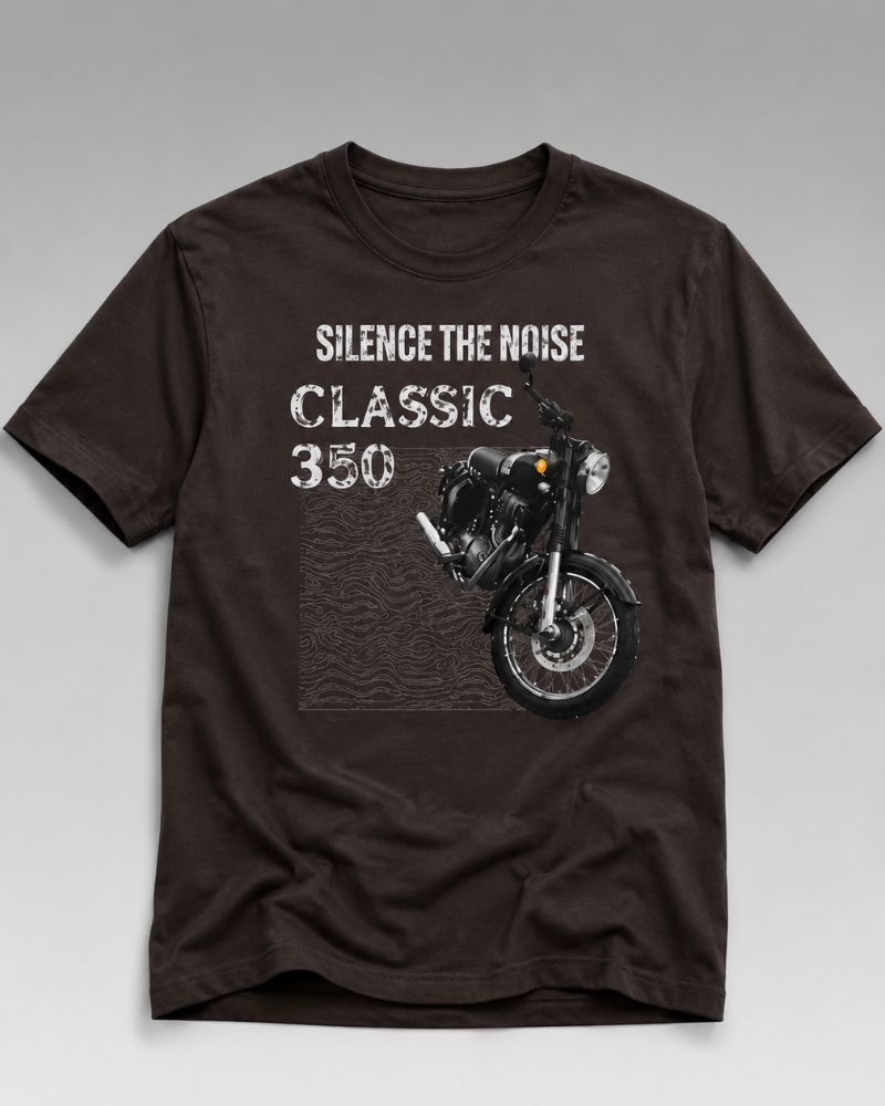 SILENCE THE NOISE Classic 350 Graphic Tee for Men | 100% Cotton