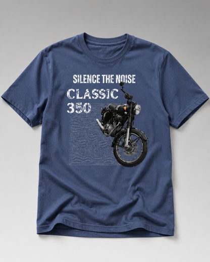 SILENCE THE NOISE Classic 350 Graphic Tee for Men | 100% Cotton