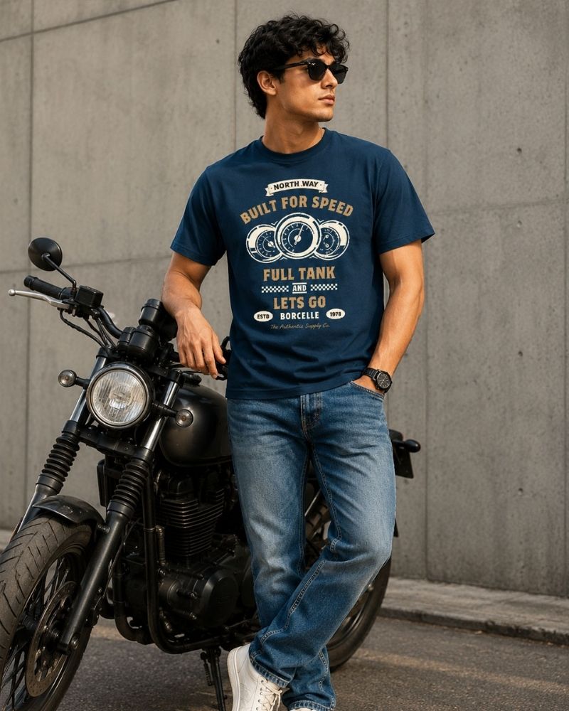 BUILT FOR SPEED Graphic Tee for Men | 100% Cotton