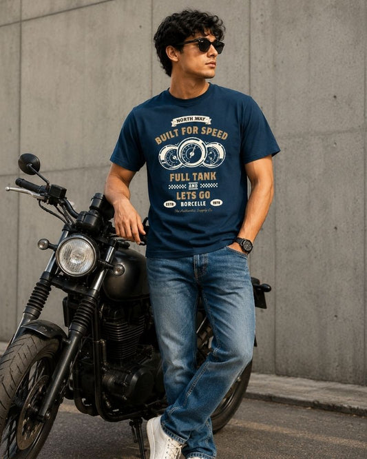 BUILT FOR SPEED Graphic Tee for Men | 100% Cotton