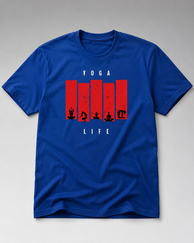 YOGA LIFE Graphic Tee for Men | 100% Cotton