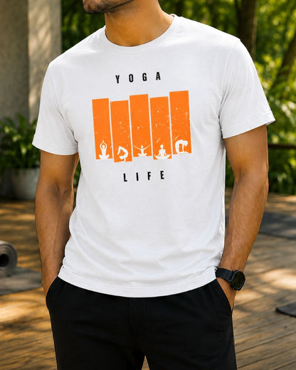 YOGA LIFE Graphic Tee for Men | 100% Cotton