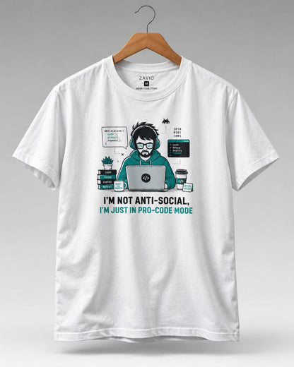 Pro-Code Mode Graphic Tee for Men | 100% Cotton