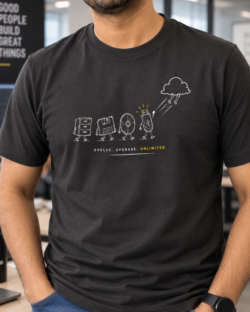 Evolve. Upgrade. Unlimited. Graphic Tee for Men | 100% Cotton