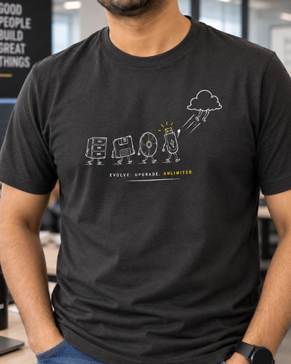 Evolve. Upgrade. Unlimited. Graphic Tee for Men | 100% Cotton
