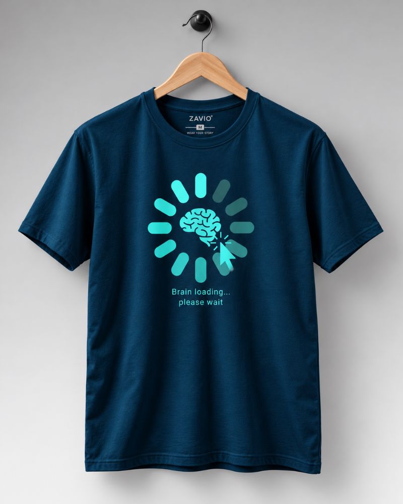 Brain Loading Graphic Tee for Men | 100% Cotton