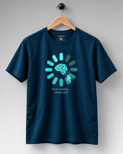 Brain Loading Graphic Tee for Men | 100% Cotton