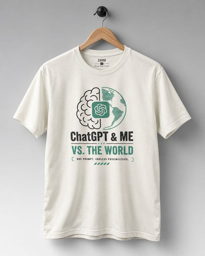 ChatGPT & Me Graphic Tee for Men | 100% Cotton