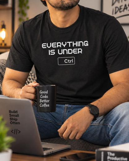 Everything Is Under Ctrl Graphic Tee for Men | 100% Cotton