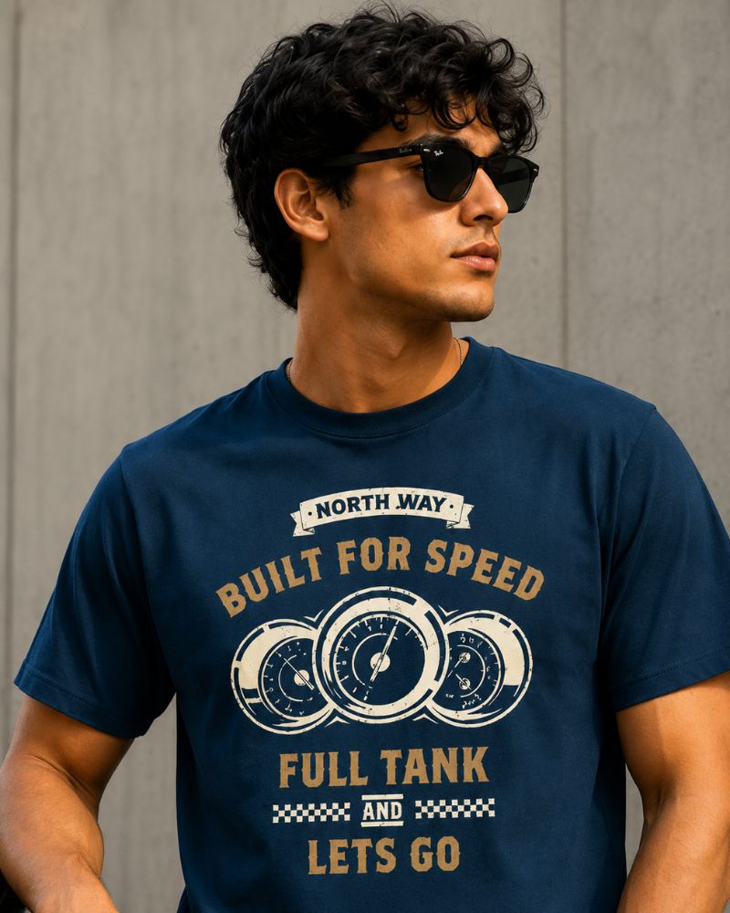 BUILT FOR SPEED Graphic Tee for Men | 100% Cotton