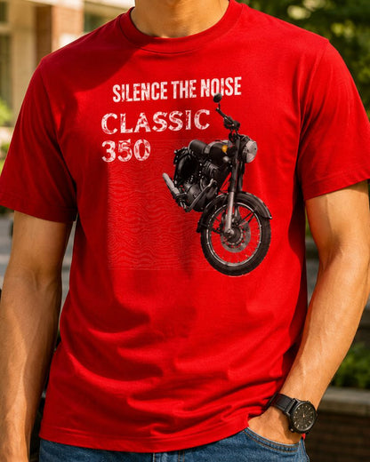 SILENCE THE NOISE Classic 350 Graphic Tee for Men | 100% Cotton
