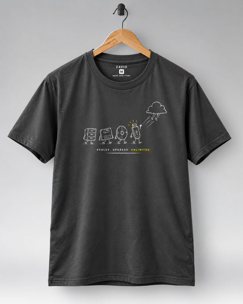 Evolve. Upgrade. Unlimited. Graphic Tee for Men | 100% Cotton