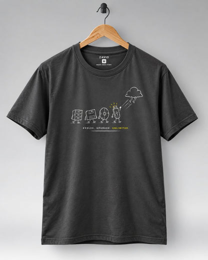 Evolve. Upgrade. Unlimited. Graphic Tee for Men | 100% Cotton
