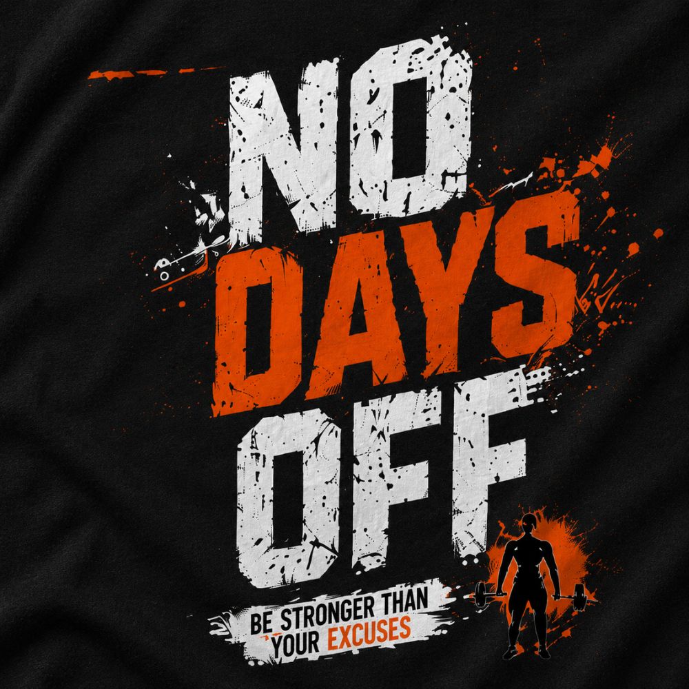 NO DAYS OFF Graphic Tee for Men | 100% Cotton