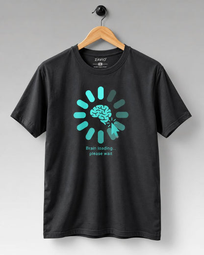 Brain Loading Graphic Tee for Men | 100% Cotton