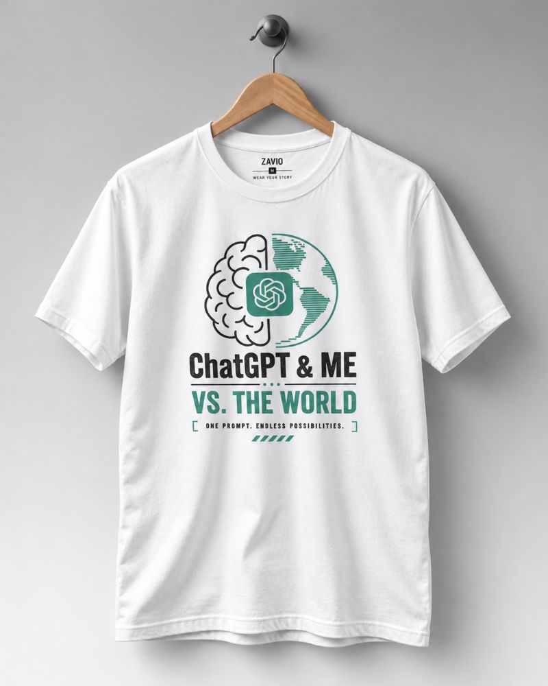 ChatGPT & Me Graphic Tee for Men | 100% Cotton