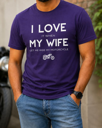 I LOVE MY WIFE Graphic Tee for Men | 100% Cotton