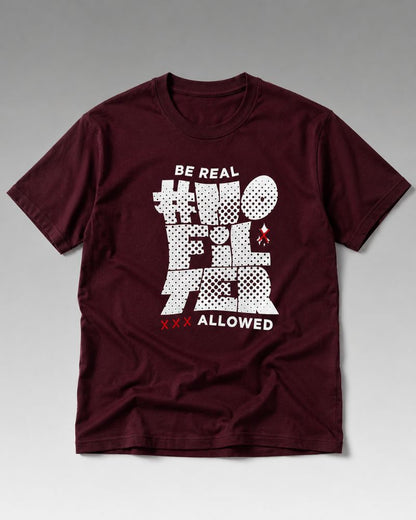 NO FILTER Dark Graphic Tee for Men | 100% Cotton