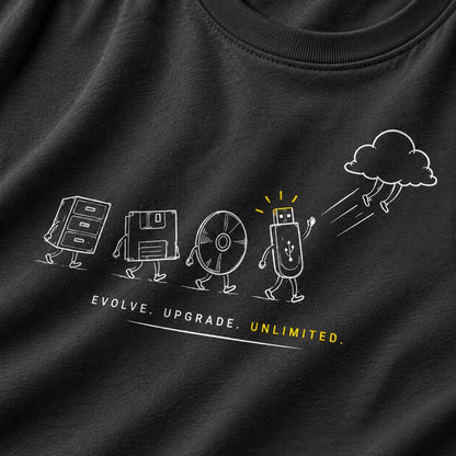 Evolve. Upgrade. Unlimited. Graphic Tee for Men | 100% Cotton