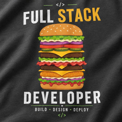 Full Stack Developer Graphic Tee for Men | 100% Cotton