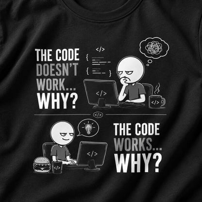 The Code Works...Why? Graphic Tee for Men | 100% Cotton