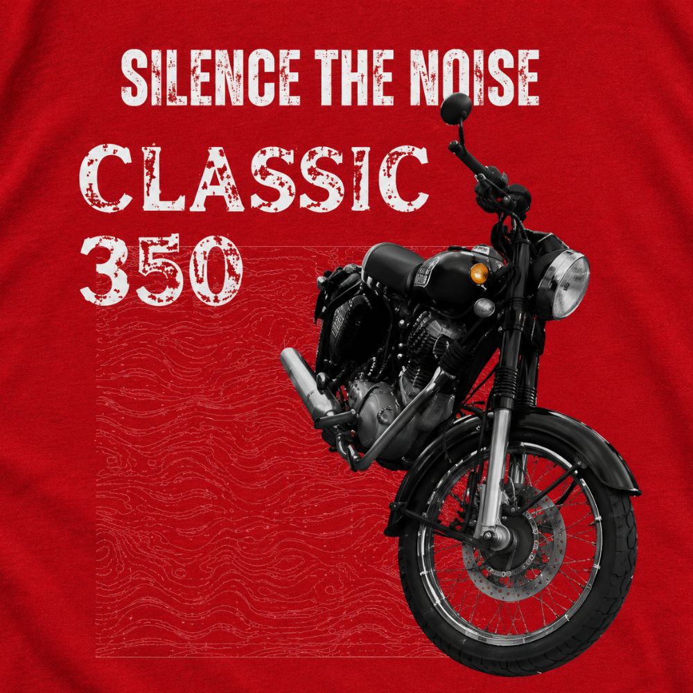 SILENCE THE NOISE Classic 350 Graphic Tee for Men | 100% Cotton
