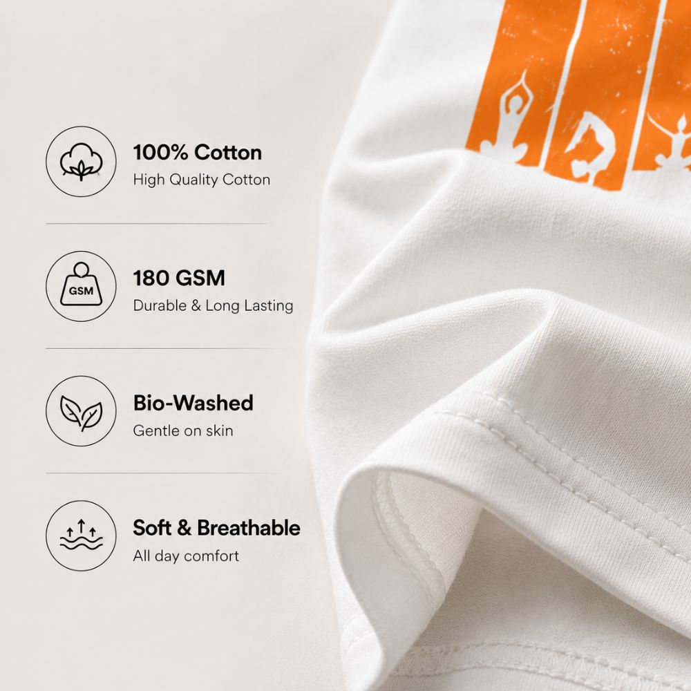 YOGA LIFE Graphic Tee for Men | 100% Cotton