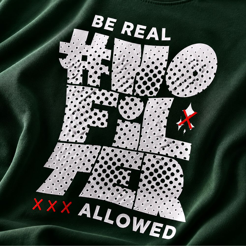 NO FILTER Dark Graphic Tee for Men | 100% Cotton