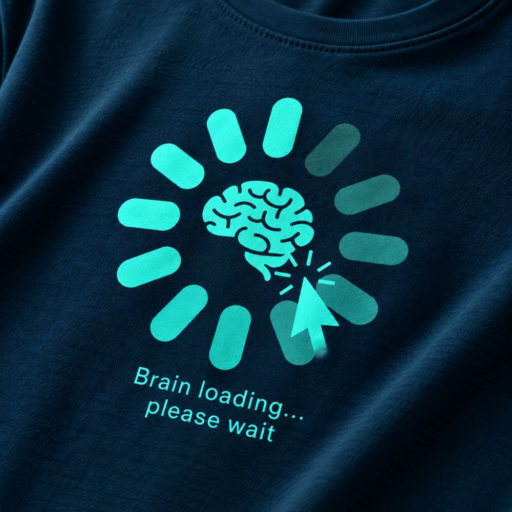 Brain Loading Graphic Tee for Men | 100% Cotton