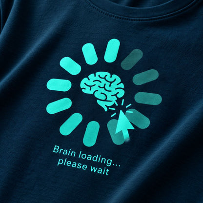 Brain Loading Graphic Tee for Men | 100% Cotton