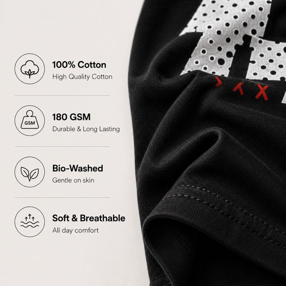 NO FILTER Dark Graphic Tee for Men | 100% Cotton