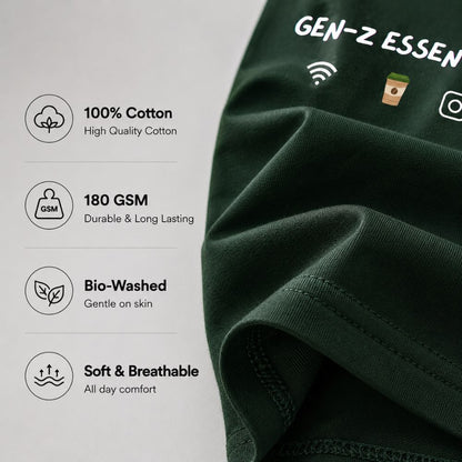 GEN-Z ESSENTIALS Graphic Tee for Men | 100% Cotton