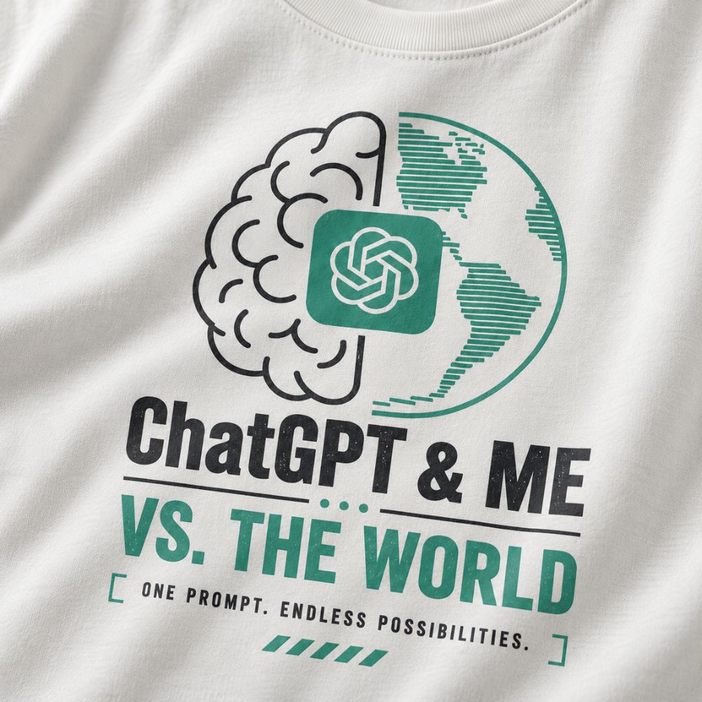 ChatGPT & Me Graphic Tee for Men | 100% Cotton