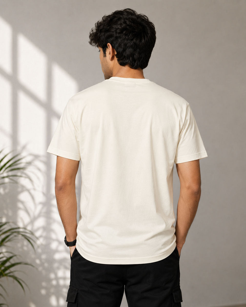 DON’T ASK ME Graphic Tee for Men | Ivory | 100% Cotton