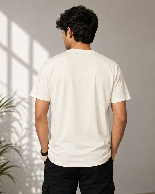 DON’T ASK ME Graphic Tee for Men | Ivory | 100% Cotton