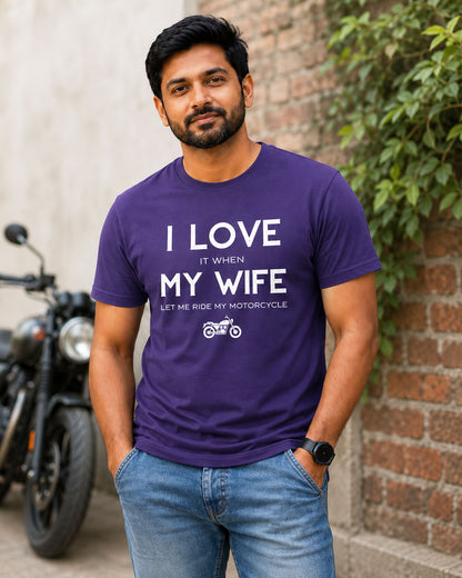 I LOVE MY WIFE Graphic Tee for Men | 100% Cotton