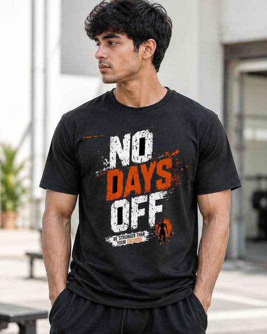 NO DAYS OFF Graphic Tee for Men | 100% Cotton